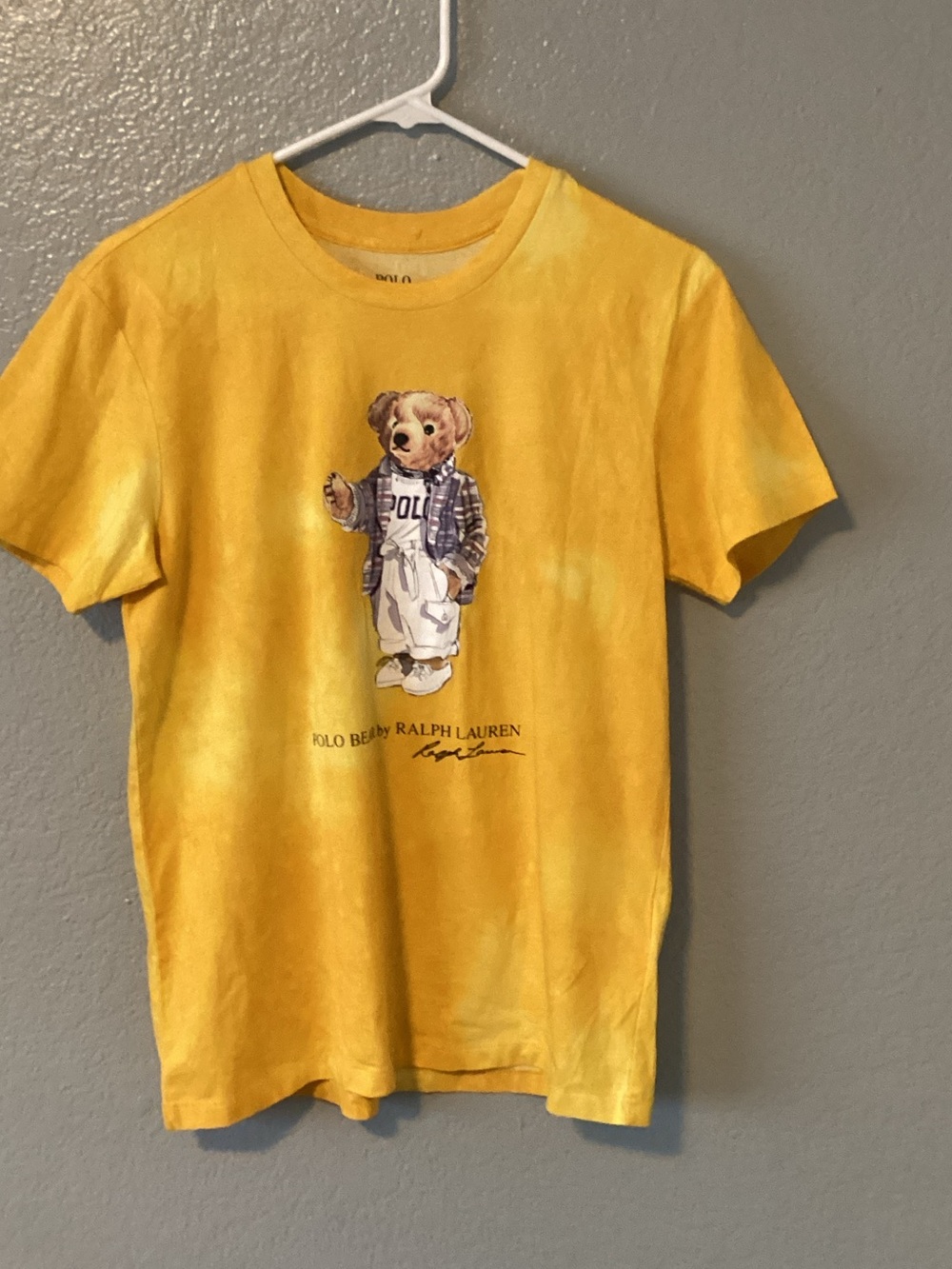 Ralph Lauren Yellow Polo Bear Tee for Kids NWT